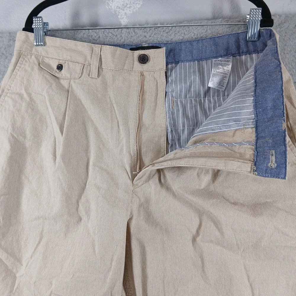 Banana‎ Republic Corduroy Tapered Pleat Pants 35x30 Tan Beige